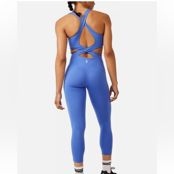 Free People Movement Back it Up Onesie in Blue Size XS - Picture 2 of 7